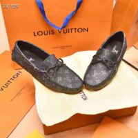 Louis Vuitton LV Men Arizona Mocassin Eclipse Black Monogram Eclipse Canvas