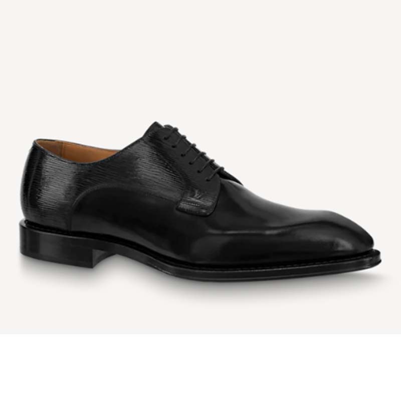 Louis Vuitton Kensington Derby Black, Fesyen Pria, Sepatu , Sepatu Formal  di Carousell