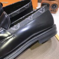 Louis Vuitton LV Men Major Loafer Black Glazed Calf Monogram Canvas