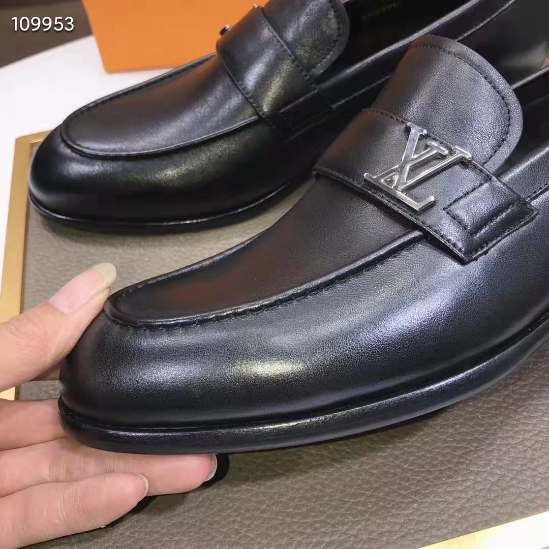 Giày lười LV Saint Germain Loafer đế cao Logo lệch siêu cấp Like Auth 99%