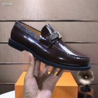 Louis Vuitton LV Men Saint Germain Loafer Ebene Glazed Calf Monogram Canvas