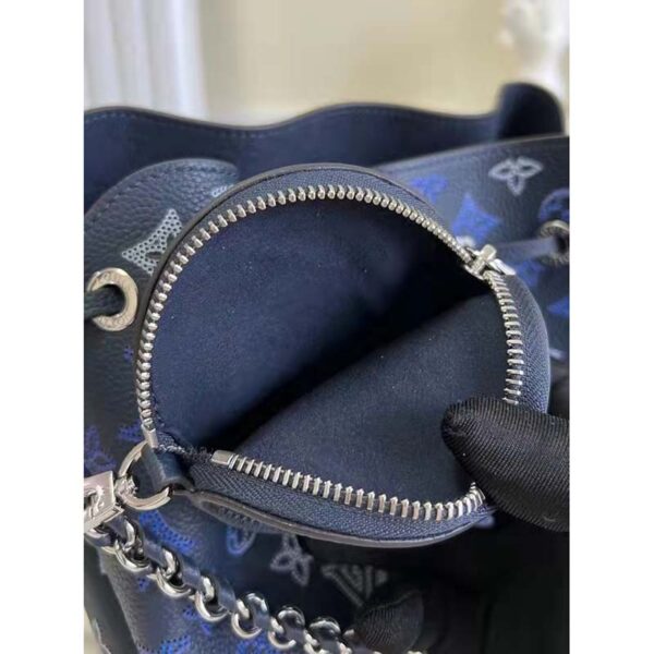 Louis Vuitton LV Unisex Bella Bag Navy Blue Mahina Calfskin (11)