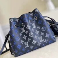 Louis Vuitton LV Unisex Bella Bag Navy Blue Mahina Calfskin