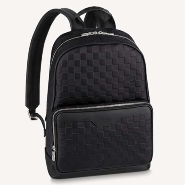 Louis Vuitton LV Unisex Campus Backpack Damier Infini Onyx Silver Cowhide Leather (1)