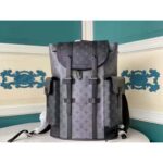 Louis Vuitton LV Unisex Christopher PM Backpack Grey Monogram Eclipse Coated Canvas – Bild 2