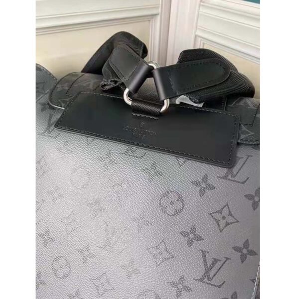 Louis Vuitton LV Unisex Christopher PM Backpack Grey Monogram Eclipse Coated Canvas (4)