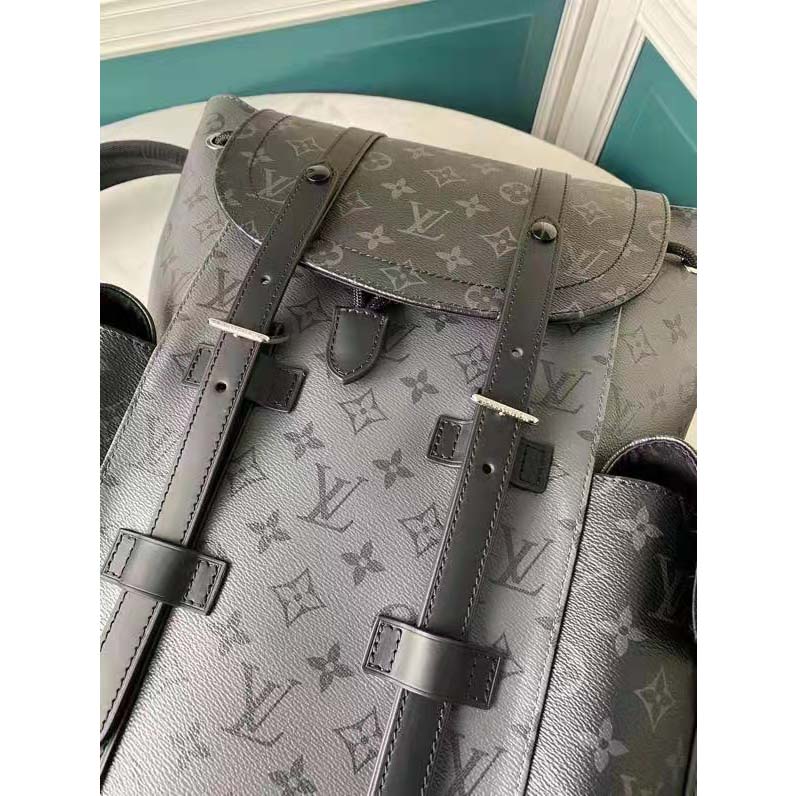 Louis Vuitton Christopher Monogram Eclipse Reverse PM Gray in Coated Canvas  with Silver-tone - US