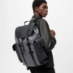 Louis Vuitton LV Unisex Christopher PM Backpack Grey Monogram Eclipse Coated Canvas – Bild 12