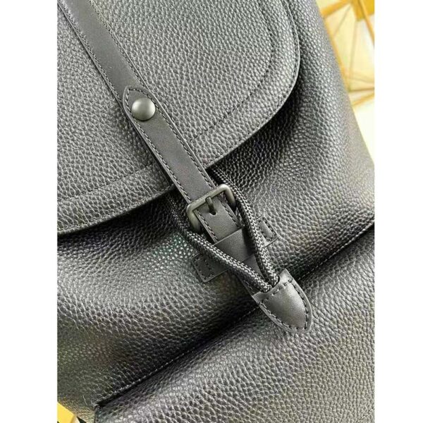 Louis Vuitton LV Unisex Christopher Slim Backpack Black Taurillon Cowhide Leather (6)