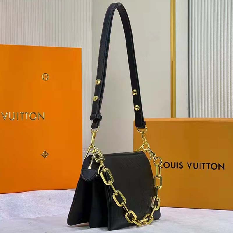 Louis Vuitton Coussin BB Monogram Embossed Black