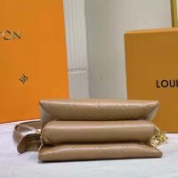 Louis Vuitton LV Unisex Coussin PM Camel Monogram-Embossed Puffy Lambskin Calfskin (7)