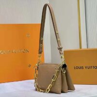 Louis Vuitton LV Unisex Coussin PM Camel Monogram-Embossed Puffy Lambskin Calfskin (7)