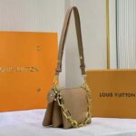 Louis Vuitton LV Unisex Coussin PM Camel Monogram-Embossed Puffy Lambskin Calfskin - immagine 5