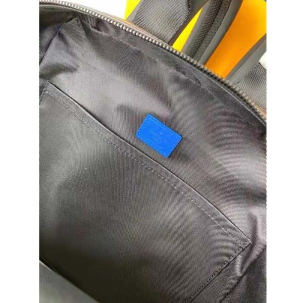 Louis Vuitton LV Unisex Dean Backpack Blue Monogram Macassar Coated Canvas Cowhide Leather (1)