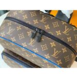 Louis Vuitton LV Unisex Dean Backpack Blue Monogram Macassar Coated Canvas Cowhide Leather - Image 7