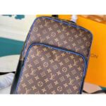Louis Vuitton LV Unisex Dean Backpack Blue Monogram Macassar Coated Canvas Cowhide Leather - Image 6