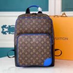 Louis Vuitton LV Unisex Dean Backpack Blue Monogram Macassar Coated Canvas Cowhide Leather - Image 2