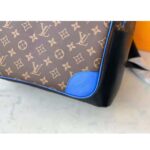 Louis Vuitton LV Unisex Dean Backpack Blue Monogram Macassar Coated Canvas Cowhide Leather - Image 9