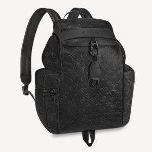 Louis Vuitton LV Unisex Discovery Backpack Black Monogram Shadow Calf Cowhide Leather