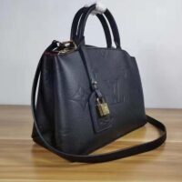 Louis Vuitton LV Unisex Grand Palais Tote Black Monogram Embossed Grained Cowhide Leather (12)