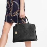 Louis Vuitton LV Unisex Grand Palais Tote Black Monogram Embossed Grained Cowhide Leather - immagine 11