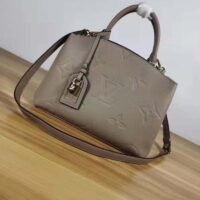 Louis Vuitton LV Unisex Grand Palais Tote Gray Monogram Embossed Grained Cowhide Leather (9)