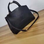 Louis Vuitton LV Unisex Grand Palais Tote Black Monogram Embossed Grained Cowhide Leather - immagine 5