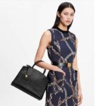 Louis Vuitton LV Unisex Grand Palais Tote Black Monogram Embossed Grained Cowhide Leather - immagine 13