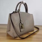 Louis Vuitton LV Unisex Grand Palais Tote Gray Monogram Embossed Grained Cowhide Leather - Image 4