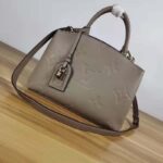 Louis Vuitton LV Unisex Grand Palais Tote Gray Monogram Embossed Grained Cowhide Leather - Image 3