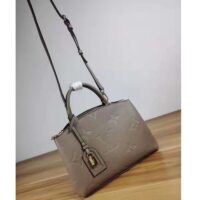 Louis Vuitton LV Unisex Grand Palais Tote Gray Monogram Embossed Grained Cowhide Leather (9)