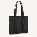 Louis Vuitton LV Unisex LV Aerogram Tote Black Grained Calf Cowhide Leather