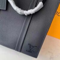 Louis Vuitton LV Unisex LV Aerogram Tote Black Grained Calf Cowhide Leather (10)