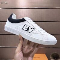 Louis Vuitton LV Unisex Luxembourg Sneaker Black White Perforated Calf Leather (1)