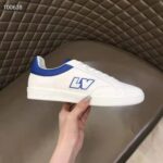 Louis Vuitton LV Unisex Luxembourg Sneaker Blue Perforated Calf Leather Rubber - Image 8