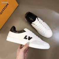 Louis Vuitton LV Unisex Luxembourg Sneaker White Perforated Calf Suede Leather (1)