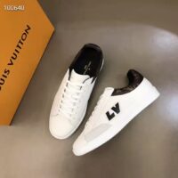 Louis Vuitton LV Unisex Luxembourg Sneaker White Perforated Calf Suede Leather (1)