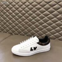 Louis Vuitton LV Unisex Luxembourg Sneaker White Perforated Calf Suede Leather (1)