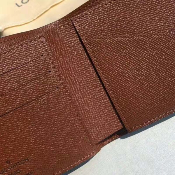 Louis Vuitton LV Unisex Multiple Wallet Brown Coated Canvas Cowhide Leather (6)