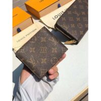 Louis Vuitton LV Unisex Multiple Wallet Brown Coated Canvas Cowhide Leather (1)