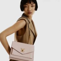 Louis Vuitton LV Women Mylockme Chain Pochette Beige Soft Grained Calfskin