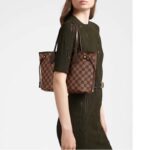 Louis Vuitton LV Unisex Neverfull PM Tote Brown Damier Ebene Coated Canvas - Bild 11