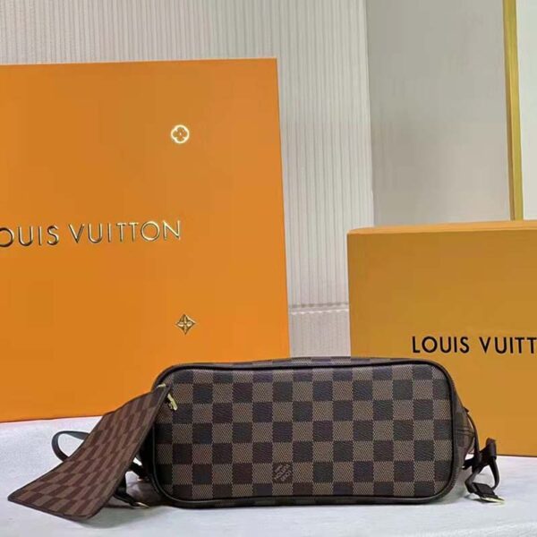 Louis Vuitton LV Unisex Neverfull PM Tote Brown Damier Ebene Coated Canvas (3)