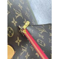 Louis Vuitton LV Unisex Neverfull PM Tote Brown Monogram Coated Canvas Cowhide