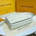 Louis Vuitton LV Unisex New Flap Messenger Beige Taiga Cowhide Leather – Image 3