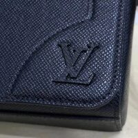 Louis Vuitton LV Unisex New Flap Messenger Black Taiga Cowhide Leather (1)