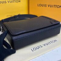 Louis Vuitton LV Unisex New Flap Messenger Black Taiga Cowhide Leather (1)