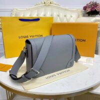 Louis Vuitton LV Unisex New Flap Messenger Grey Taiga Cowhide Leather