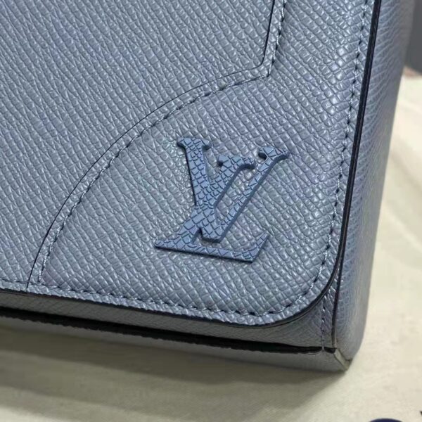 Louis Vuitton LV Unisex New Flap Messenger Grey Taiga Cowhide Leather (5)