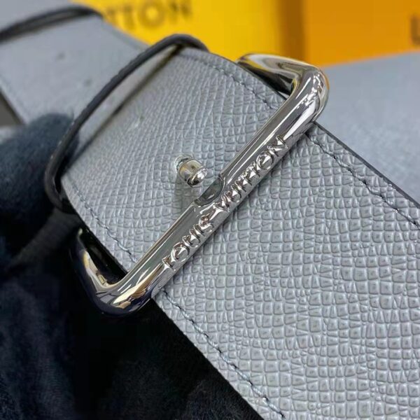 Louis Vuitton LV Unisex New Flap Messenger Grey Taiga Cowhide Leather (6)